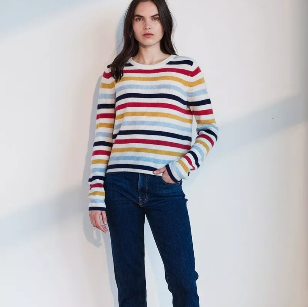 NWT Cashmere Striped Sweater